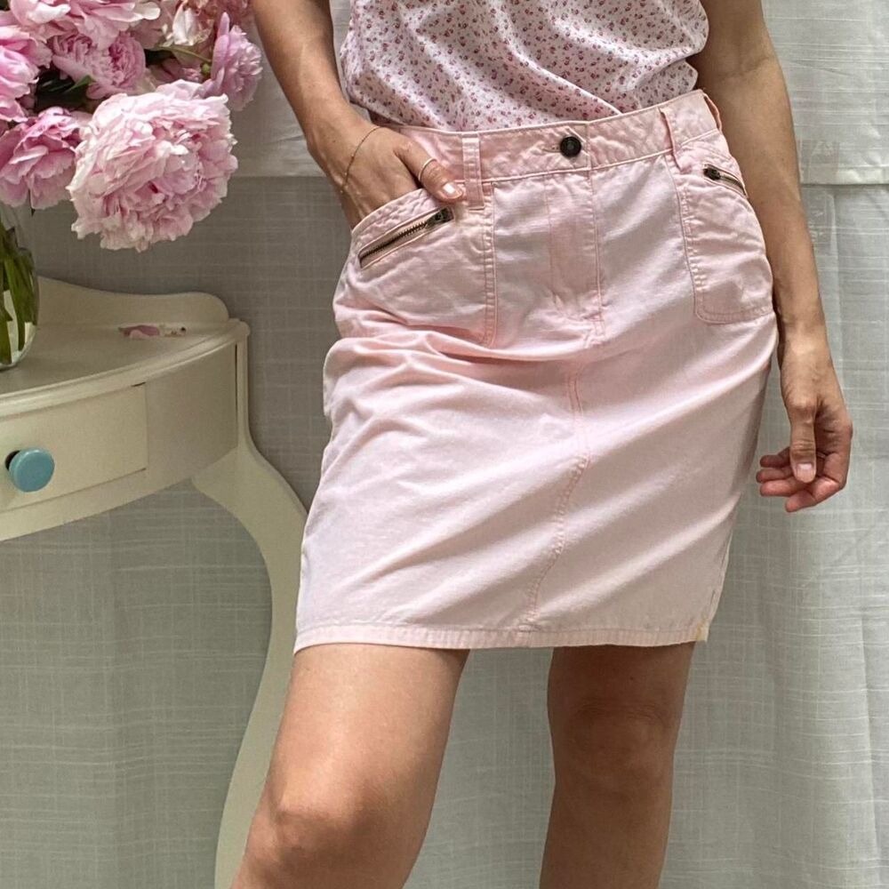 Route-66 Women's Pink Mini Skirt 6 cotton